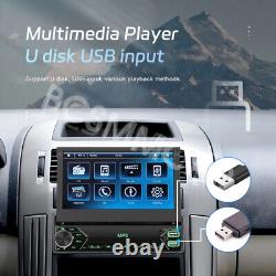 Single 1 DIN 7in Flip Out Touch Screen Car Stereo Radio Bluetooth MP5 Player