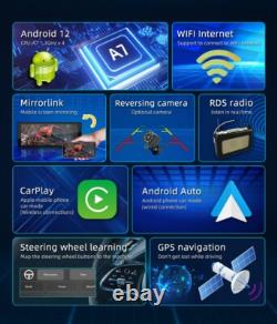 Single 1 Din Car Stereo Radio Android 12 GPS Navi WiFi Bluetooth FM Video Player