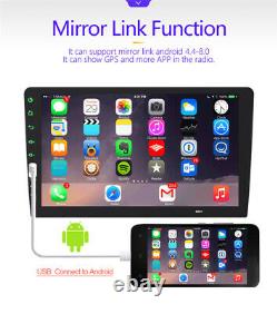 Single Din 9in Car MP5 Player Bluetooth Stereo FM Radio USB AUX Mirror Link +Cam