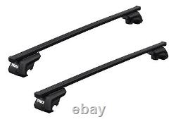 Thule roof rack raised rail Evo SquareBar Evo black for Renault Clio station wagon