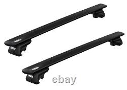 Thule roof rack raised rail Evo WingBar Evo black for Renault Clio station wagon