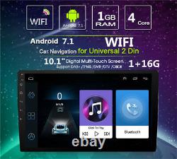 Ultra thin Android 7.1 10.1 1080P 2Din Touch Screen Core 1+16G Car Stereo Radio