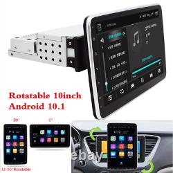 Universal 1DIN Rotatable 10 Android 10.1 32GB Car Stereo Radio GPS Wifi Touch