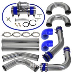 Universal 3.0 76mm Aluminum Intercooler Pipe + BOV Turbo Blow Off Valve Kit BL