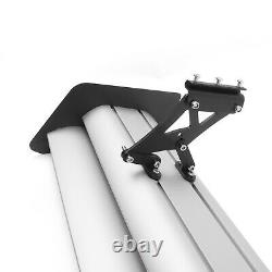 Universal Aluminum Adjustable Double Deck GT Rear Trunk Wing Spoiler Silver T3