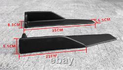 Universal Black Side Skirt Rocker Splitters Winglet Wings (measure your car)