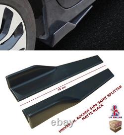 Universal Side Skirt Extension Blades Rocker Splitter 45cm Matte Black-rnt1