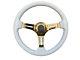 White Gold TS Aftermarket Sports Steering Wheel 6x70mm PCD