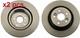X2 Pcs Front Brake Disc Rotos X2 Pcs Set Df6117s Trw I