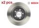X2 Pcs Rear Brake Disc Set Left & Right 0 986 479 724 Bosch I