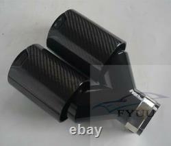 Y Style Full Glossy Car Thickened 100% Exhaust Dual TWIN End Tips 63mm/89MM L+R
